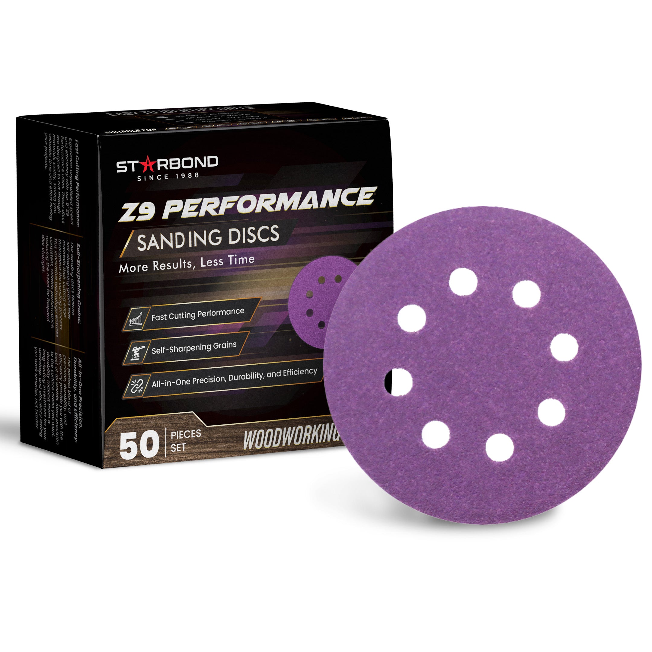 Speed Series | Z9 Performance Sanding Discs | 50-PCS Pack