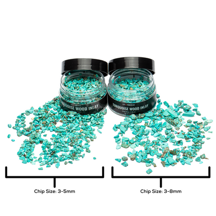 Turquoise Wood Inlay Chips, 2.5 oz.