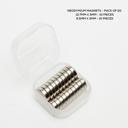 Neodymium Magnets - Bundle Pack of 2 Sizes, 20-count