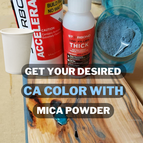How to Mix Mica Powder with CA Glue to Get Desired Color?