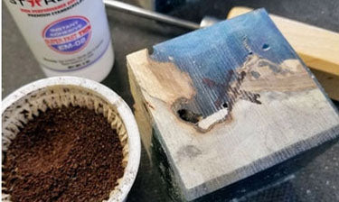 CA Glue and Coffee Ground Filler