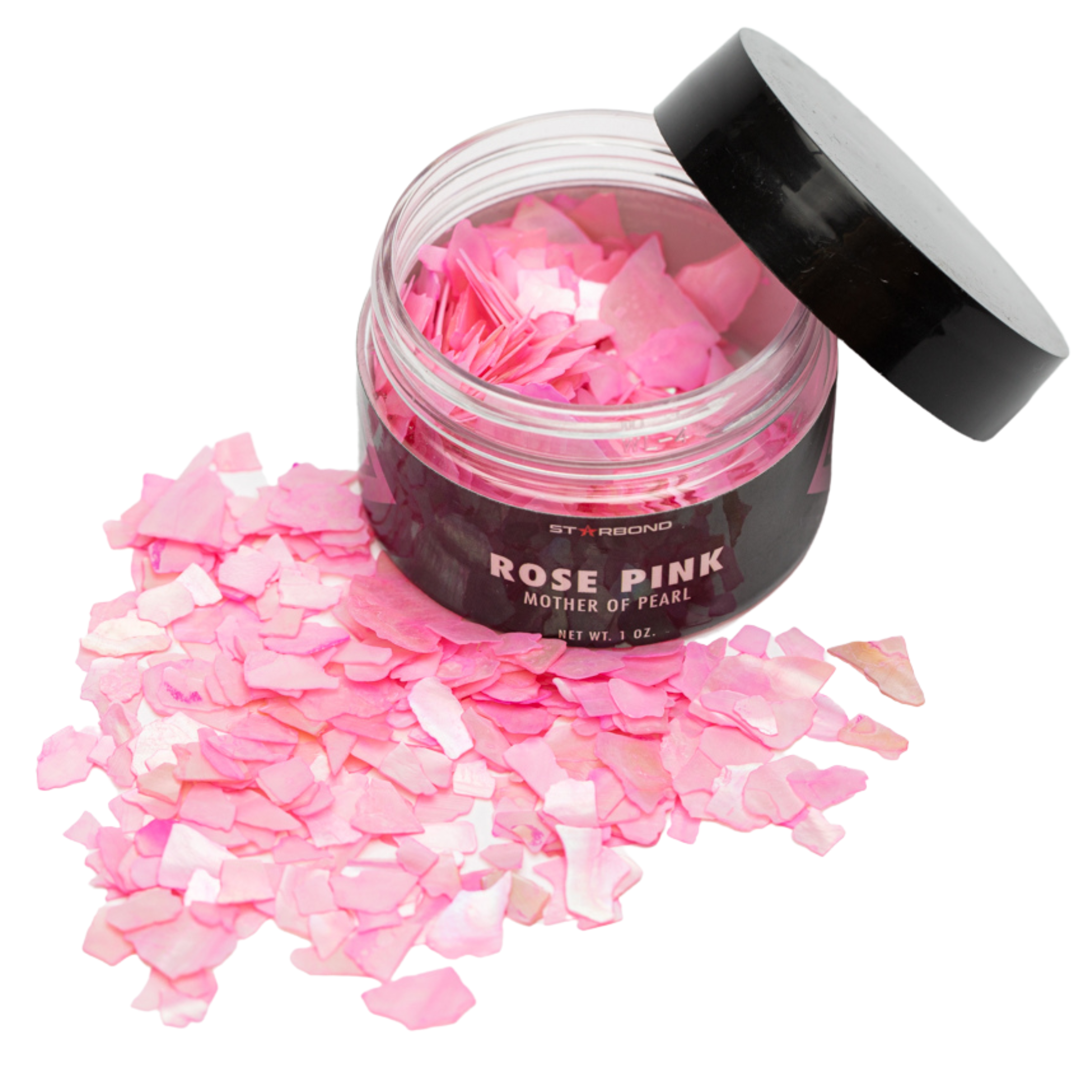 🎁 Rose Pink Mother of Pearl Inlay Flakes, 1 oz. (25% off)