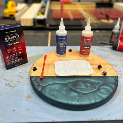 5-Minute Epoxy Kit | Easy 1:1 Ratio | 8 oz., Includes Mixing Tools