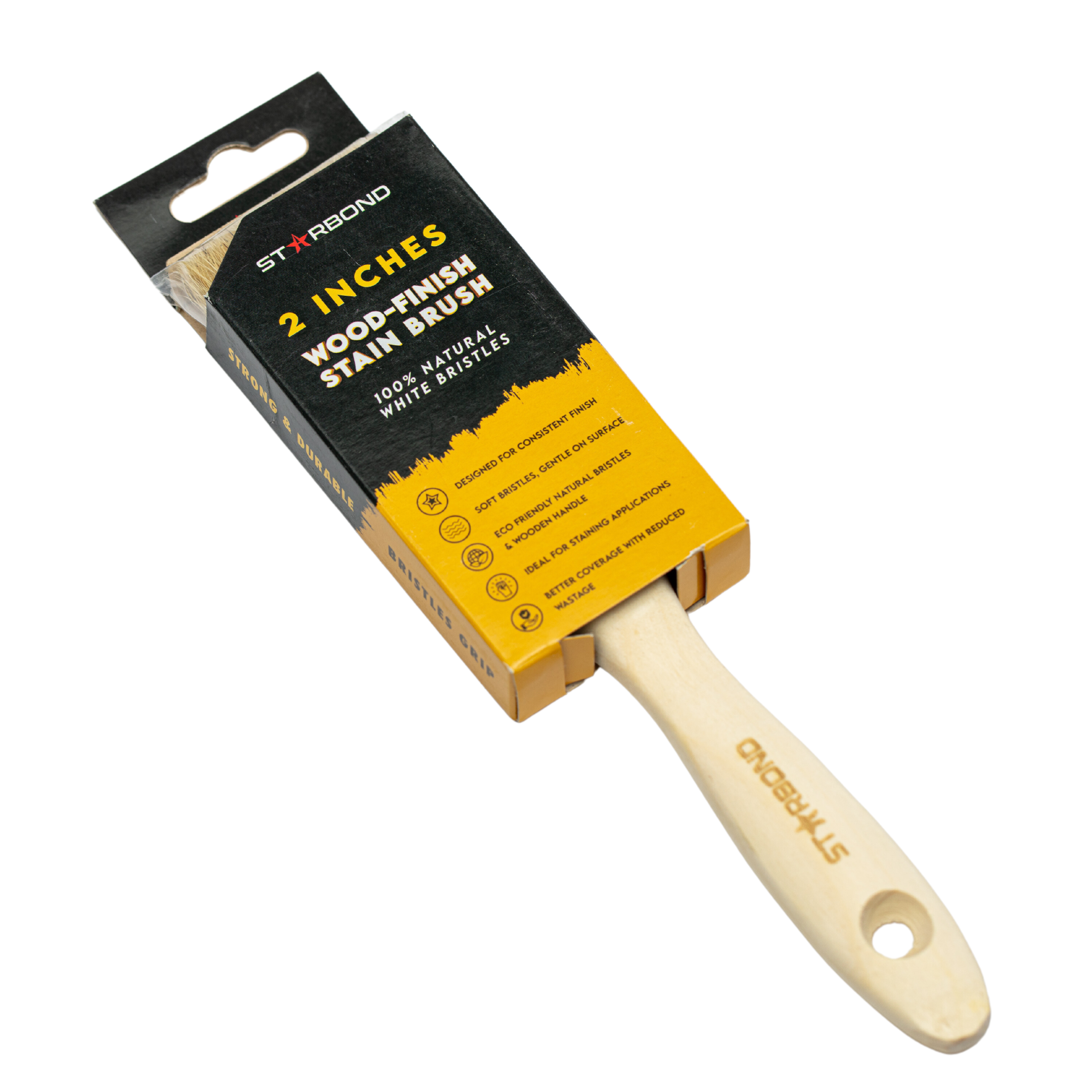 🎁 Natural Bristles Wood Stain Brush, 2 inches (25% off)