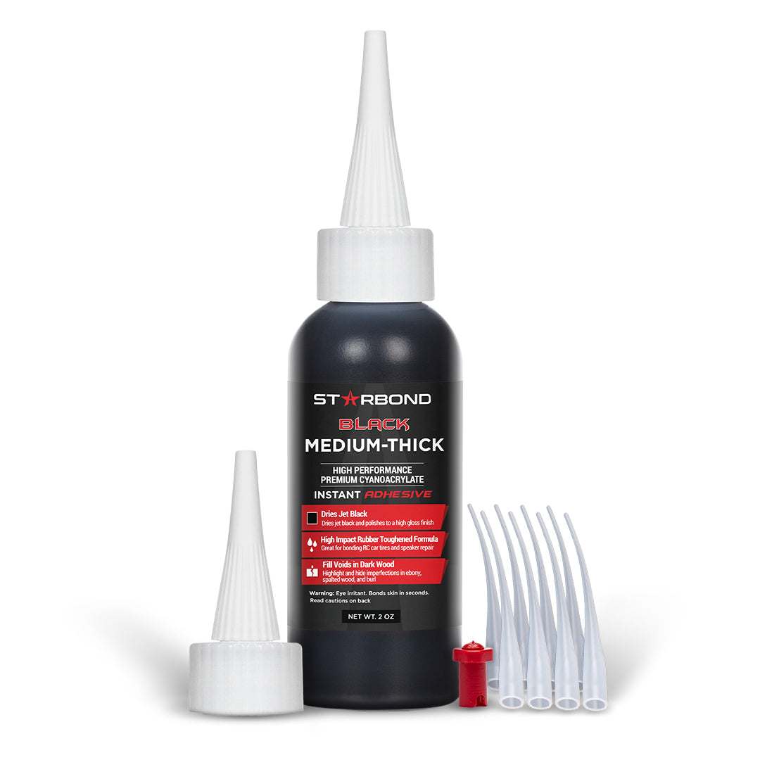 Super Glue Wood Black Cyanoacrylate Glue by CECCORP (30 Grams / 1.05 oz.) –  Toughened Low-Medium Viscosity CA Glue