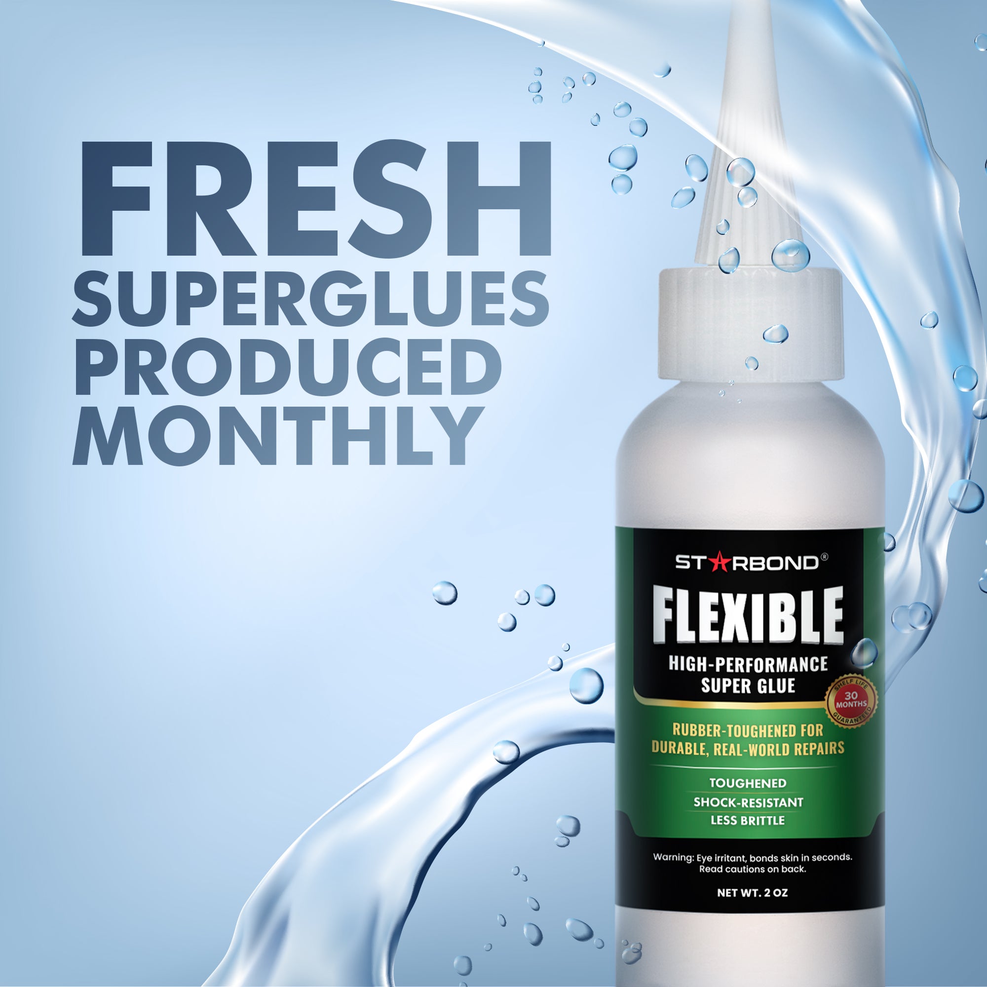 Flexible Medium-thick Clear CA Glue — Superglue Pro Kit