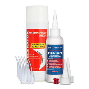 4 oz. Medium Super Glue and 6 oz. Accelerator Bundle