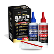 5-Minute Flexible Toughened Epoxy Pro Kit — Clear 2-Part Epoxy for Quick Repairs and Gap Filling (8 oz)
