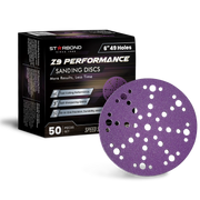 Z9 Ceramic-Hybrid Sanding Discs — 6-Inch 49-Hole, Festool-Compatible, Self-Sharpening Fast-Cutting Multi-Grit, 50 Pack
