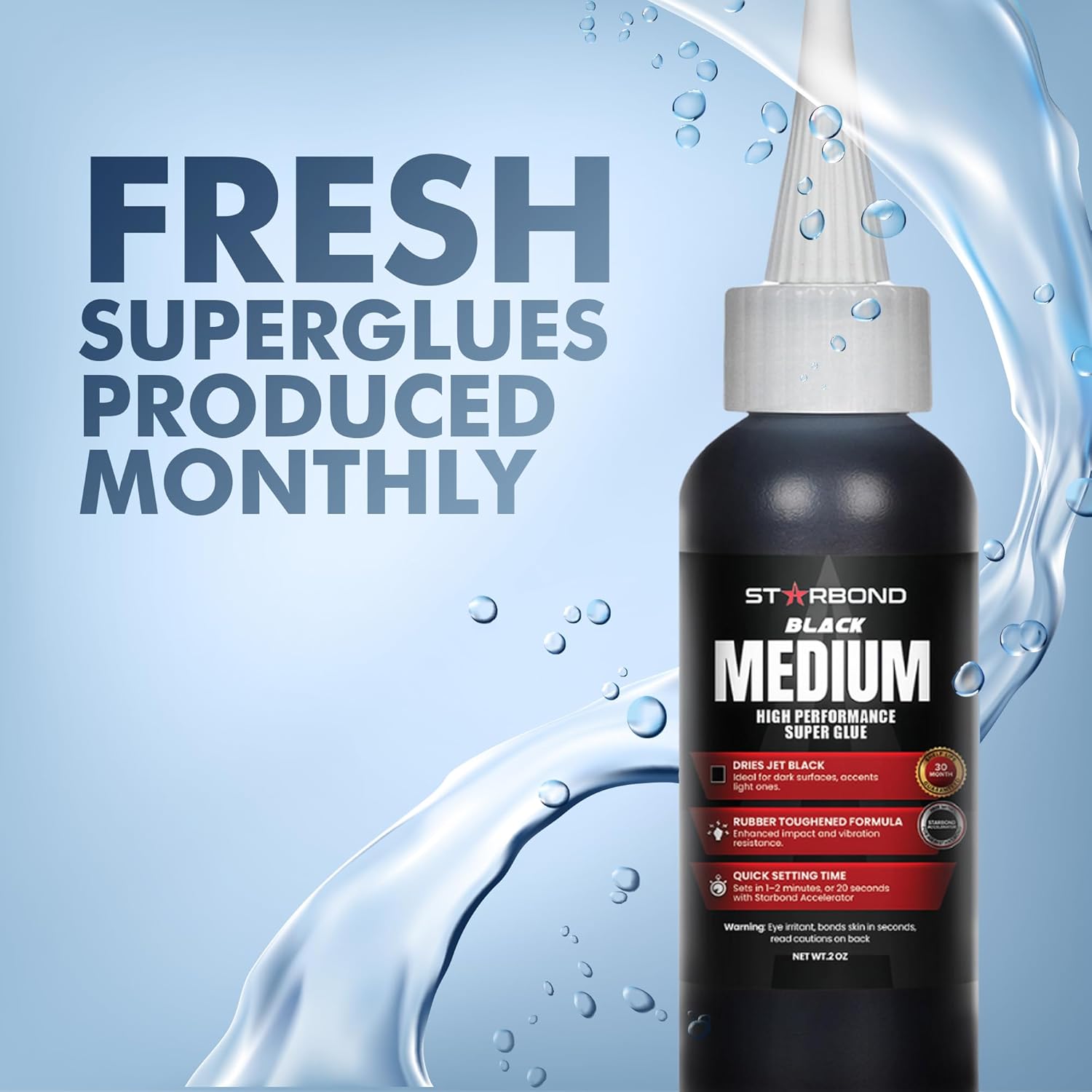 Black Medium CA Glue — Superglue Pro Kit