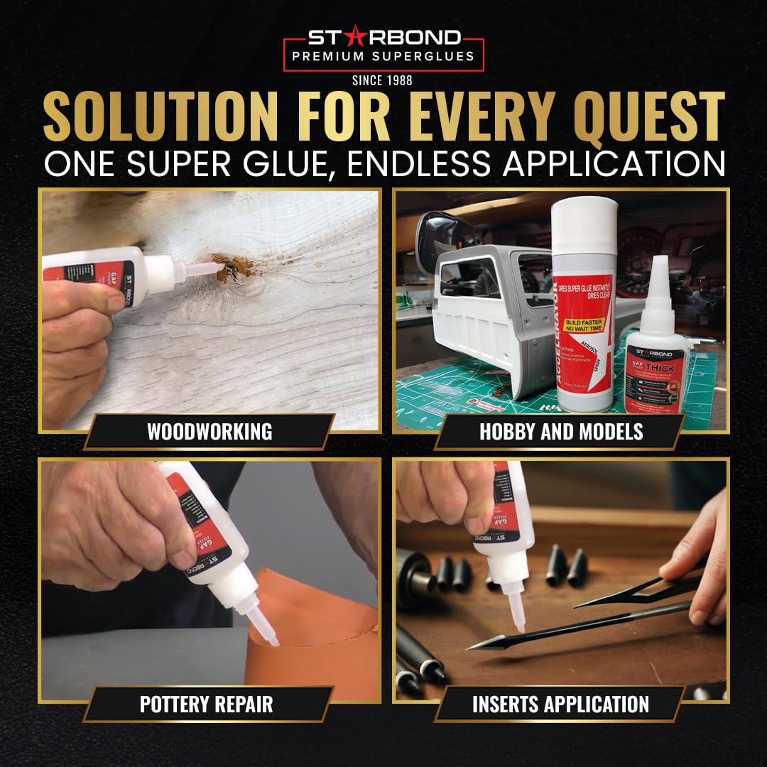 2 oz. Thick and 6 oz. Accelerator | CA Glue Bundle