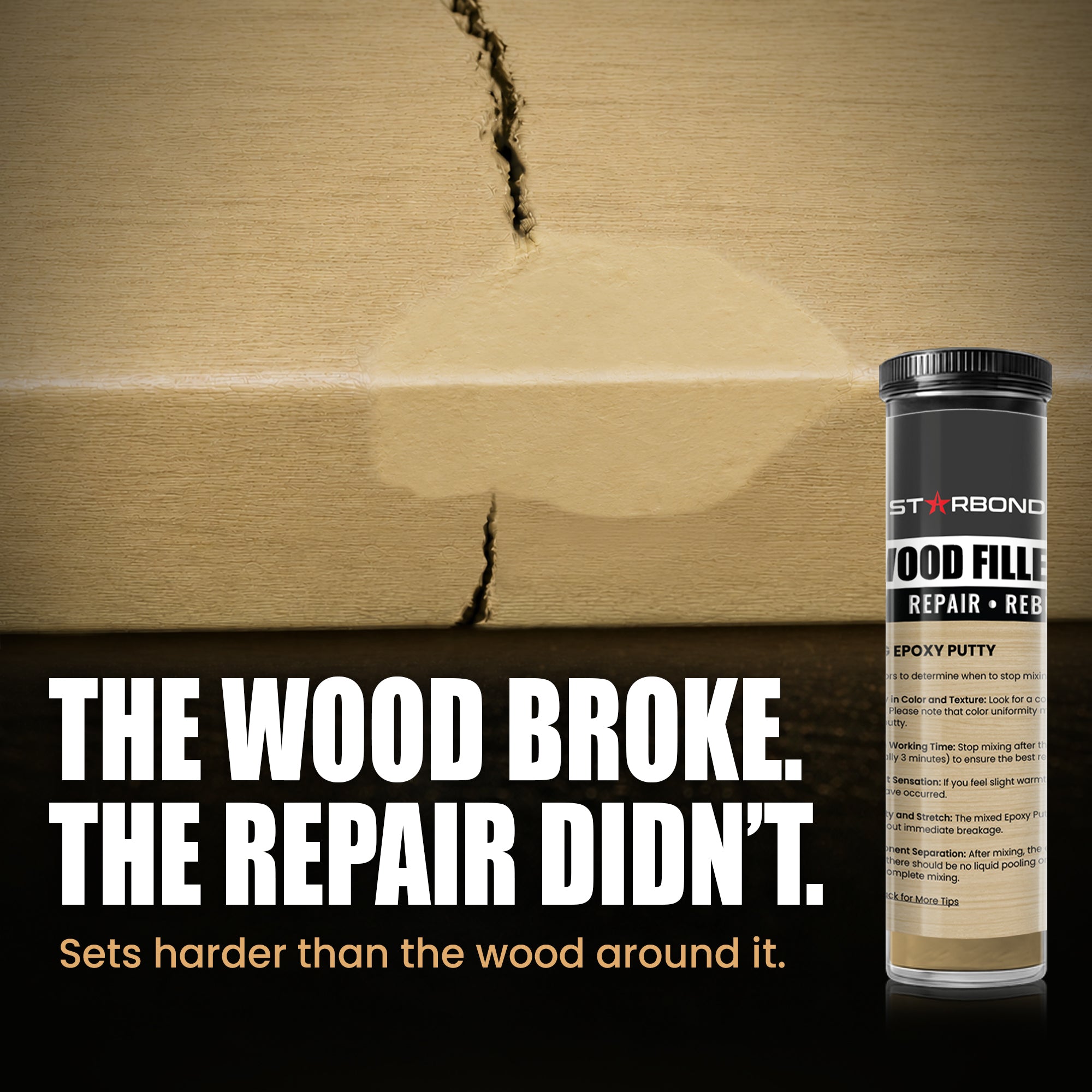 Light Oak — Wood Epoxy Putty (2 oz)