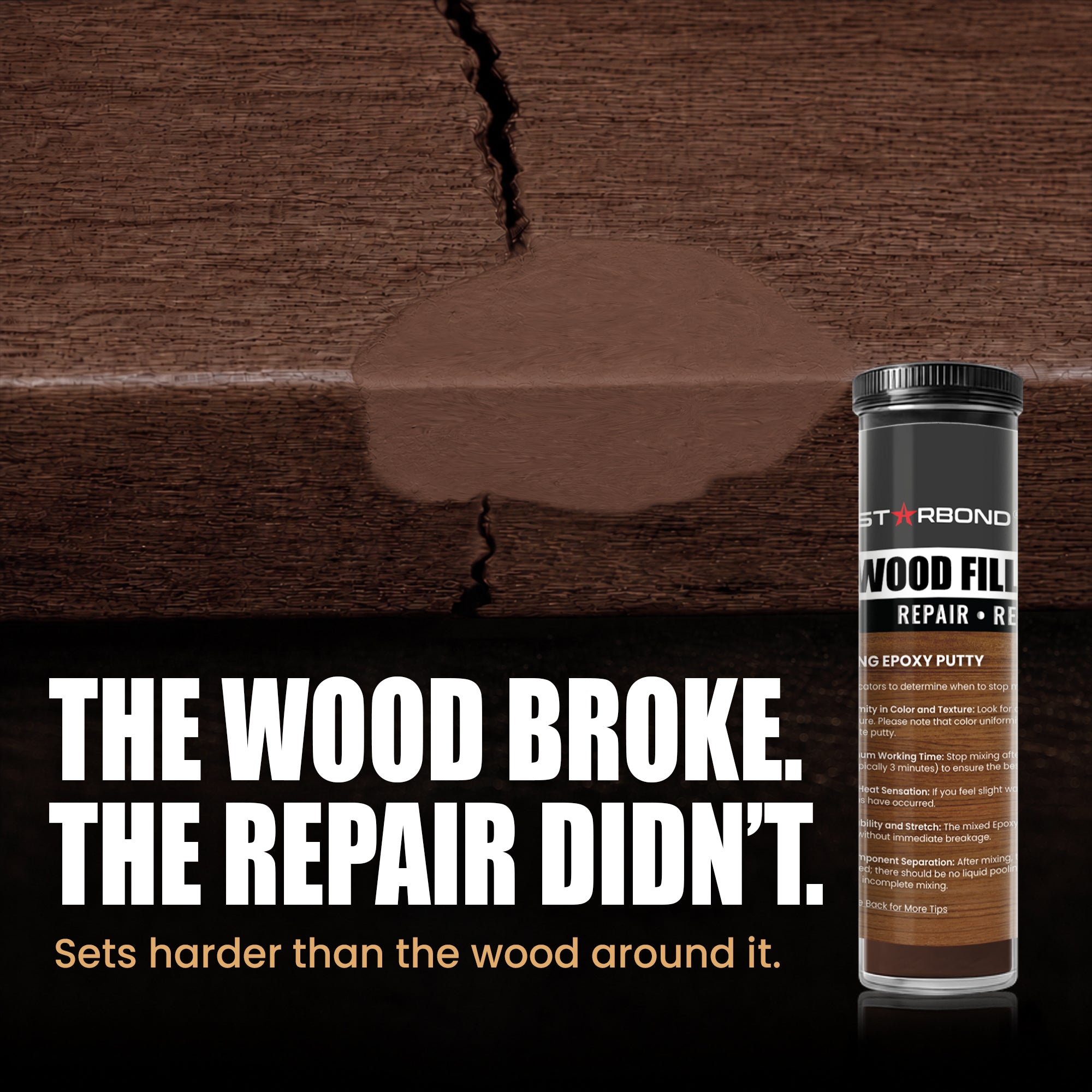Chocolate Brown — Wood Epoxy Putty (2 oz)