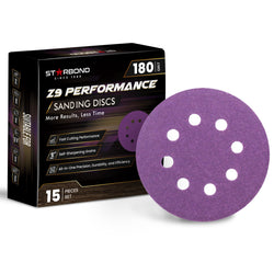 Starbond Speed Series | Z9 Performance Sanding Discs | 180 Grit, 15-PCS Pack