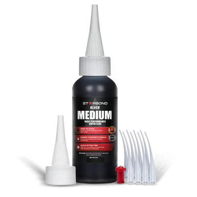 Black Medium-Thick CA Glue — Superglue Pro Kit