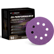 Z9 Ceramic-Hybrid Sanding Discs — 5-Inch 8-Hole, Self-Sharpening Fast-Cutting Multi-Grit, 50 Pack