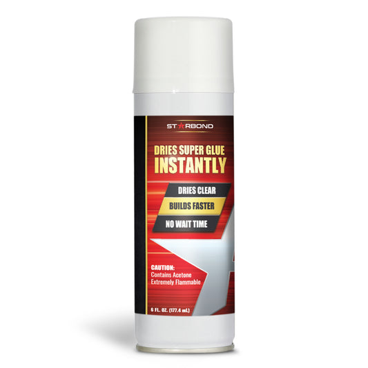 Aerosol Super Glue Accelerator Spray — Fast-Set CA Glue Activator, 6 oz or 10 oz