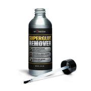 Gel Super Glue Remover with Precision Brush — Stays Wet Longer Than Acetone (2 oz)
