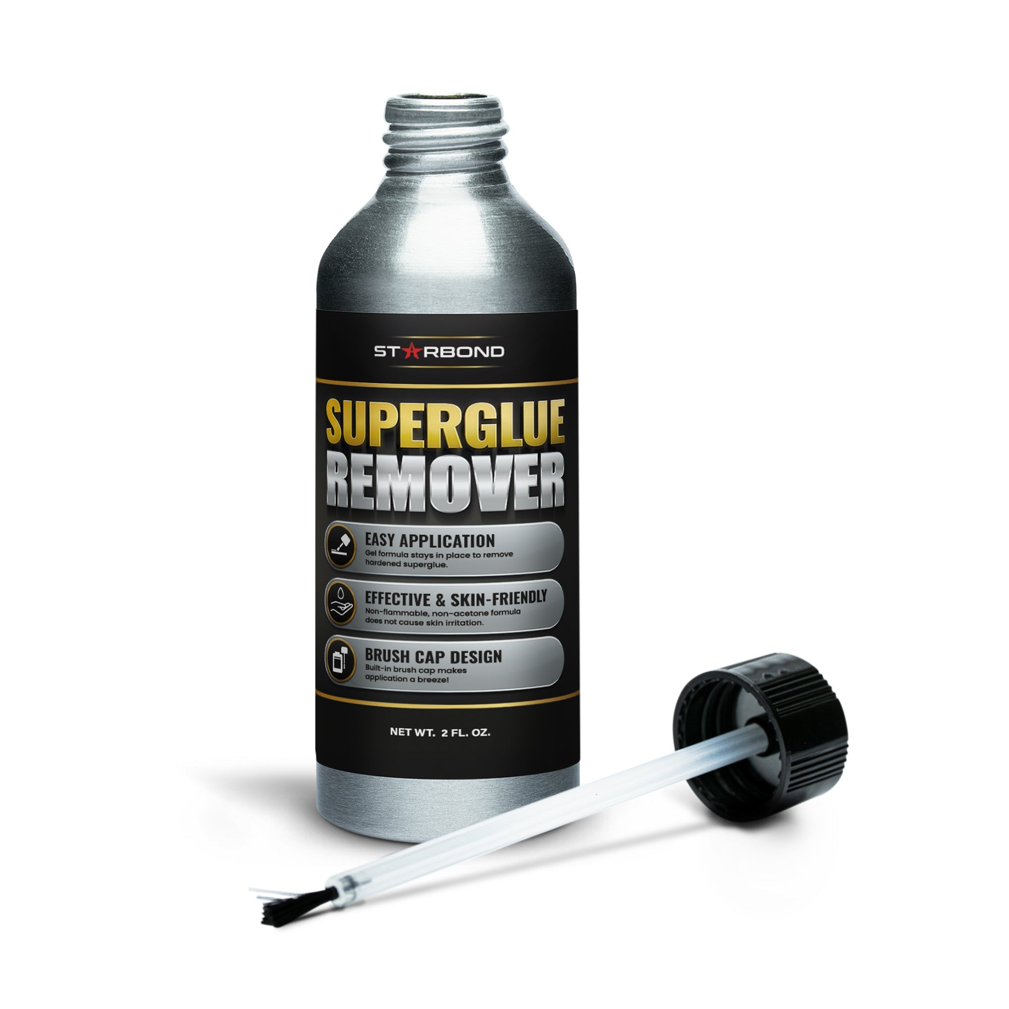 🎁 Gel Super Glue Remover with Precision Brush — Stays Wet Longer Than Acetone (2 oz) (100% off)