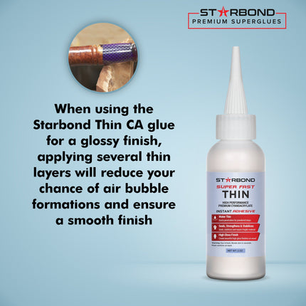 Starbond 2 oz. Thin, Medium, Thick CA and 6 oz. Accelerator Bundle + Free Glue Remover