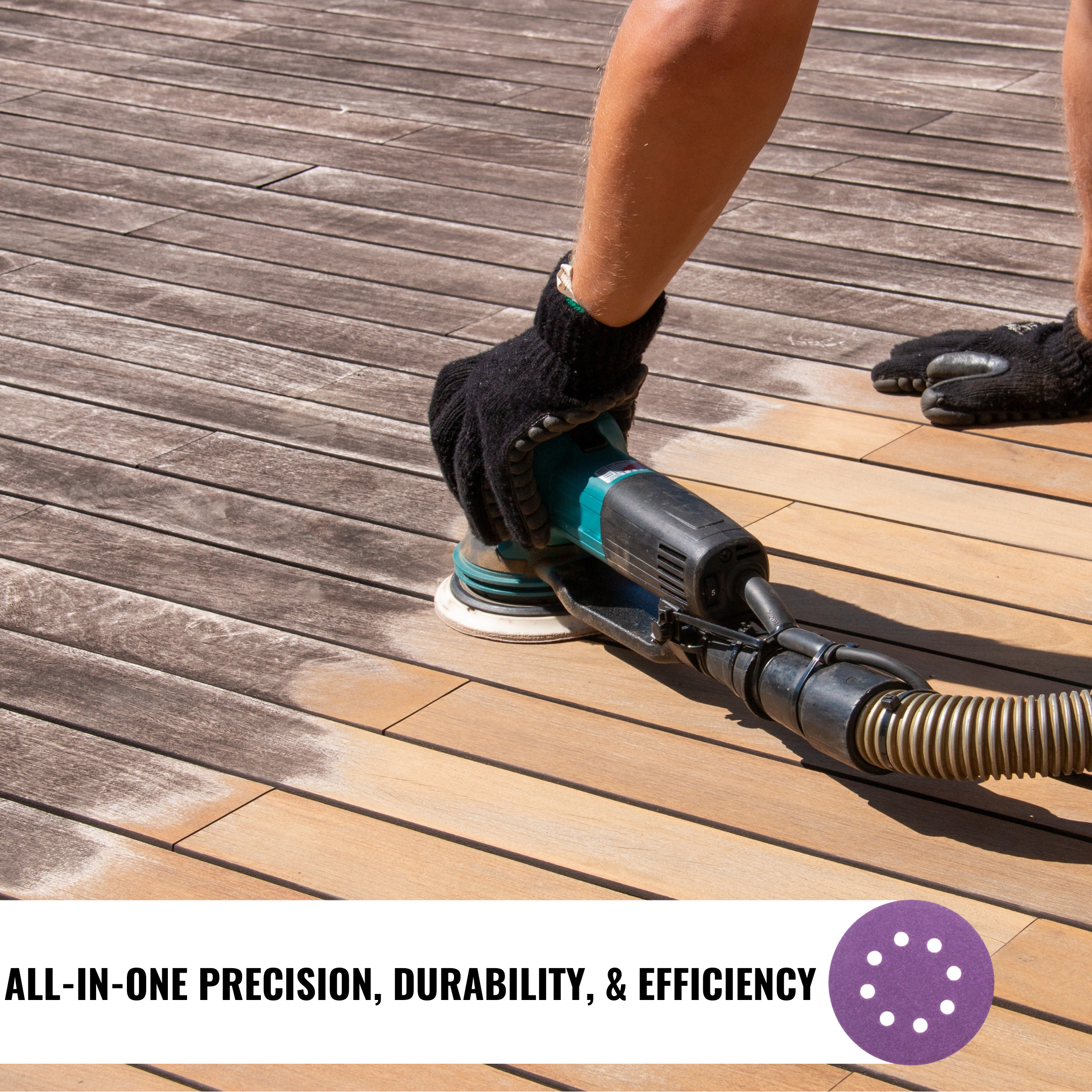 5" 8 holes Z9 Ceramic Hybrid Sanding Discs — 50 pcs