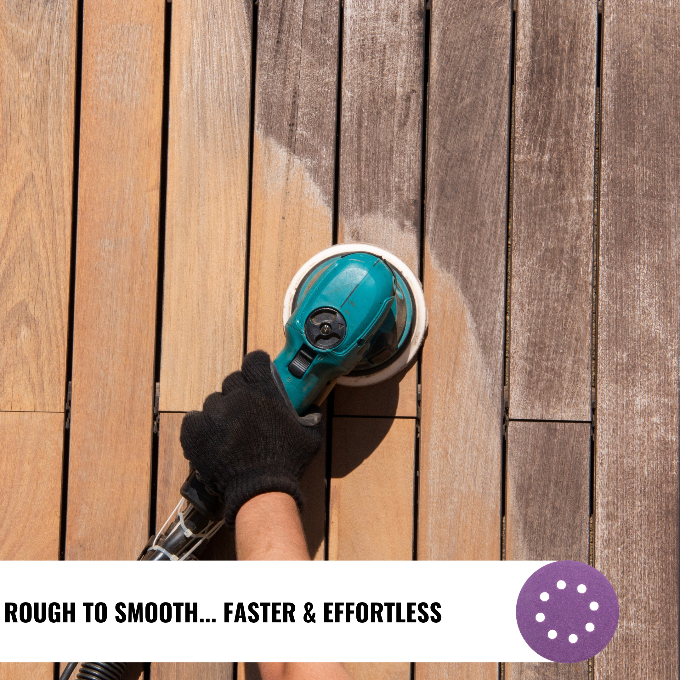 5" 8 holes Z9 Ceramic Hybrid Sanding Discs — 50 pcs