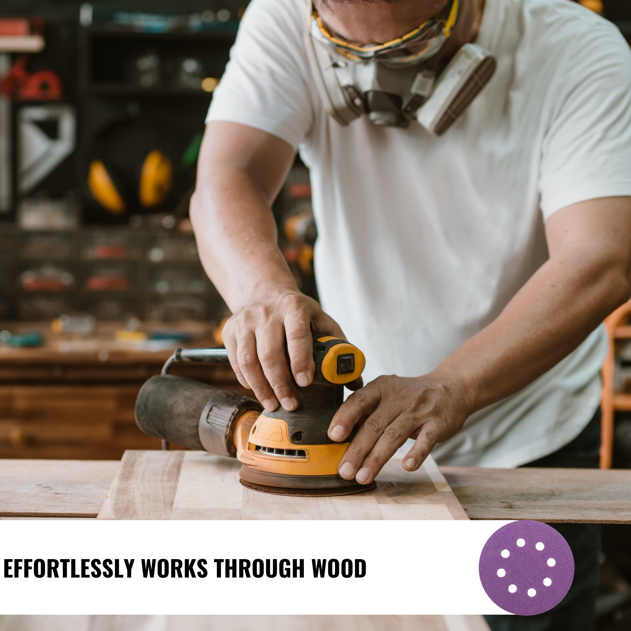 5" 8 holes Z9 Ceramic Hybrid Sanding Discs — 50 pcs