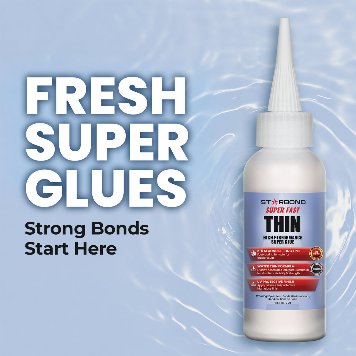 Super Fast Thin Super Glue [Pro Kit] — Instantly Bond Tight-Fitting Parts