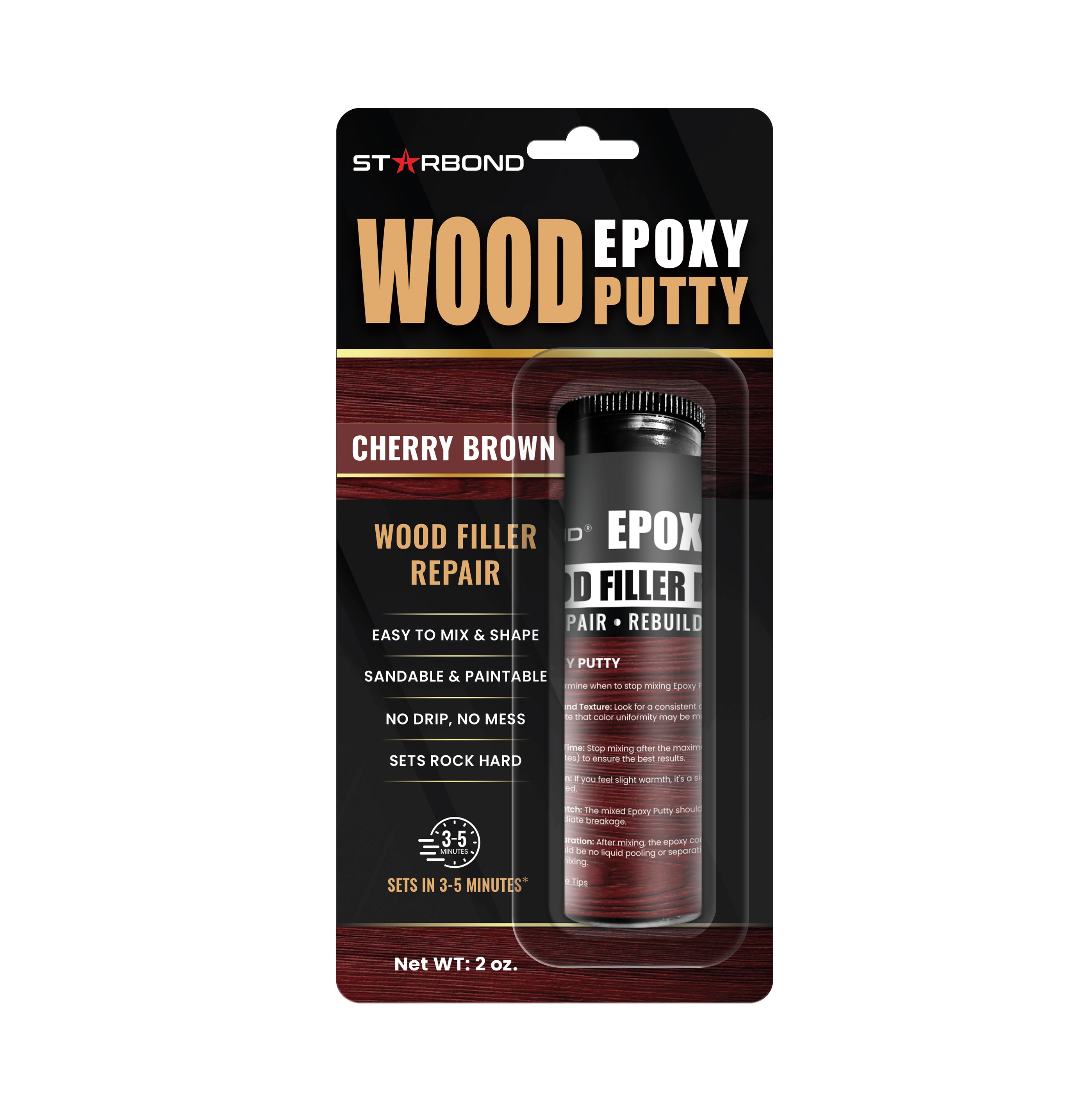 Cherry Brown Wood Filler Epoxy Putty
