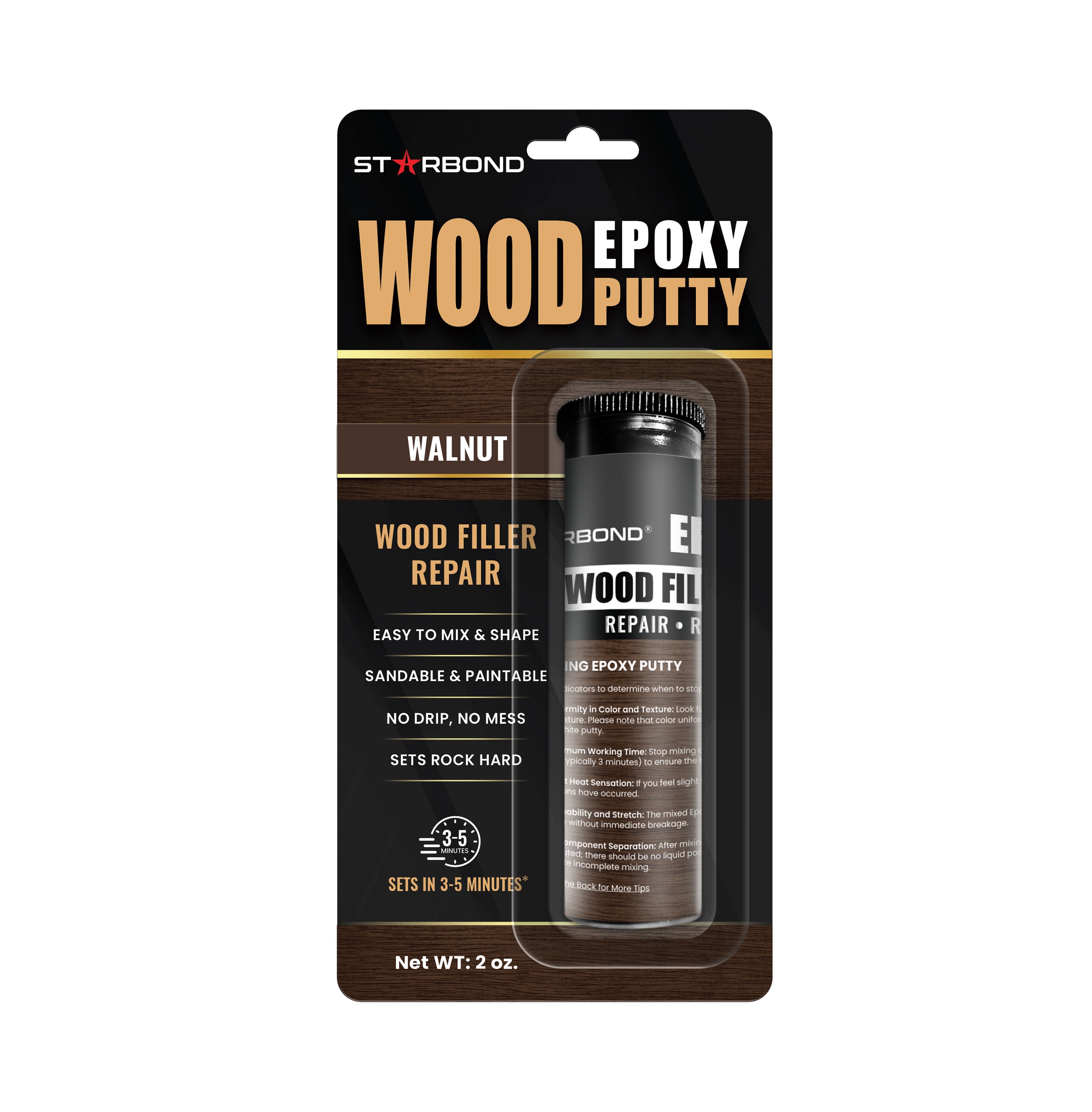 Walnut Wood Filler Epoxy Putty