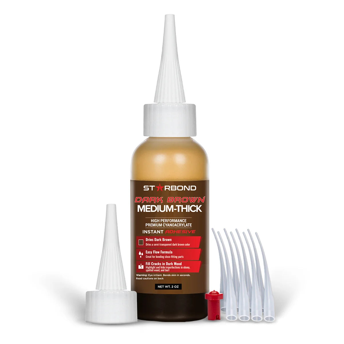 "Dark Brown" Medium-Thick Super Glue, BR-500