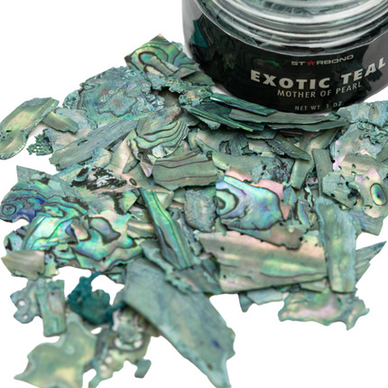 Starbond Exotic Teal Mother of Pearl Inlay Flakes, 1 oz.