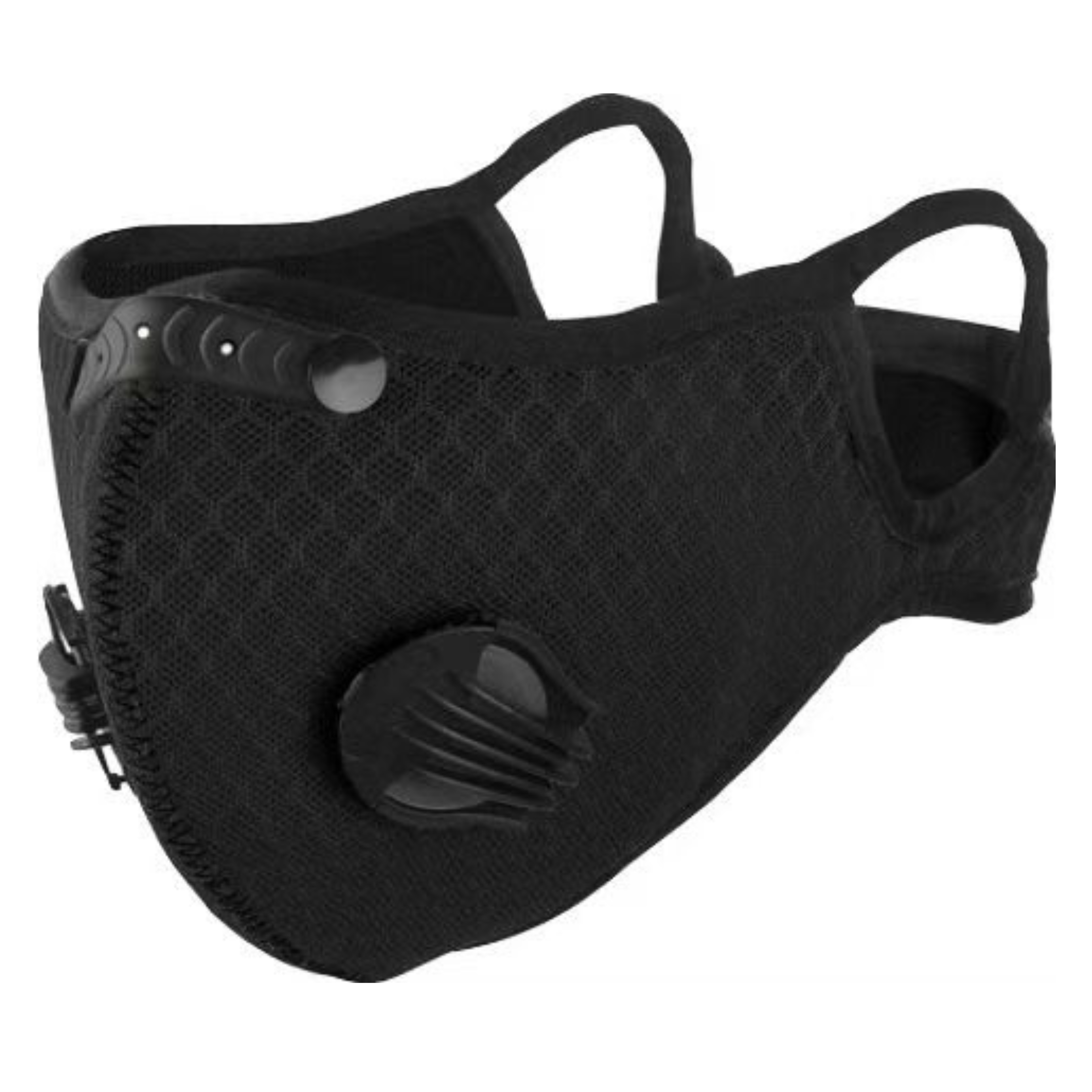 Black Dust Mask with 3 Carbon Filters, One Size Fits Most