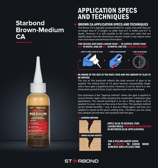 2 oz. Brown Medium + 6 oz. Aerosol Accelerator | CA Glue Bundle