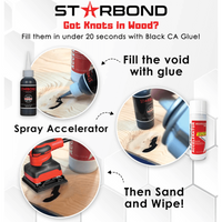 2 oz. Black Medium-Thick + 6 oz. Aerosol Accelerator | CA Glue Bundle