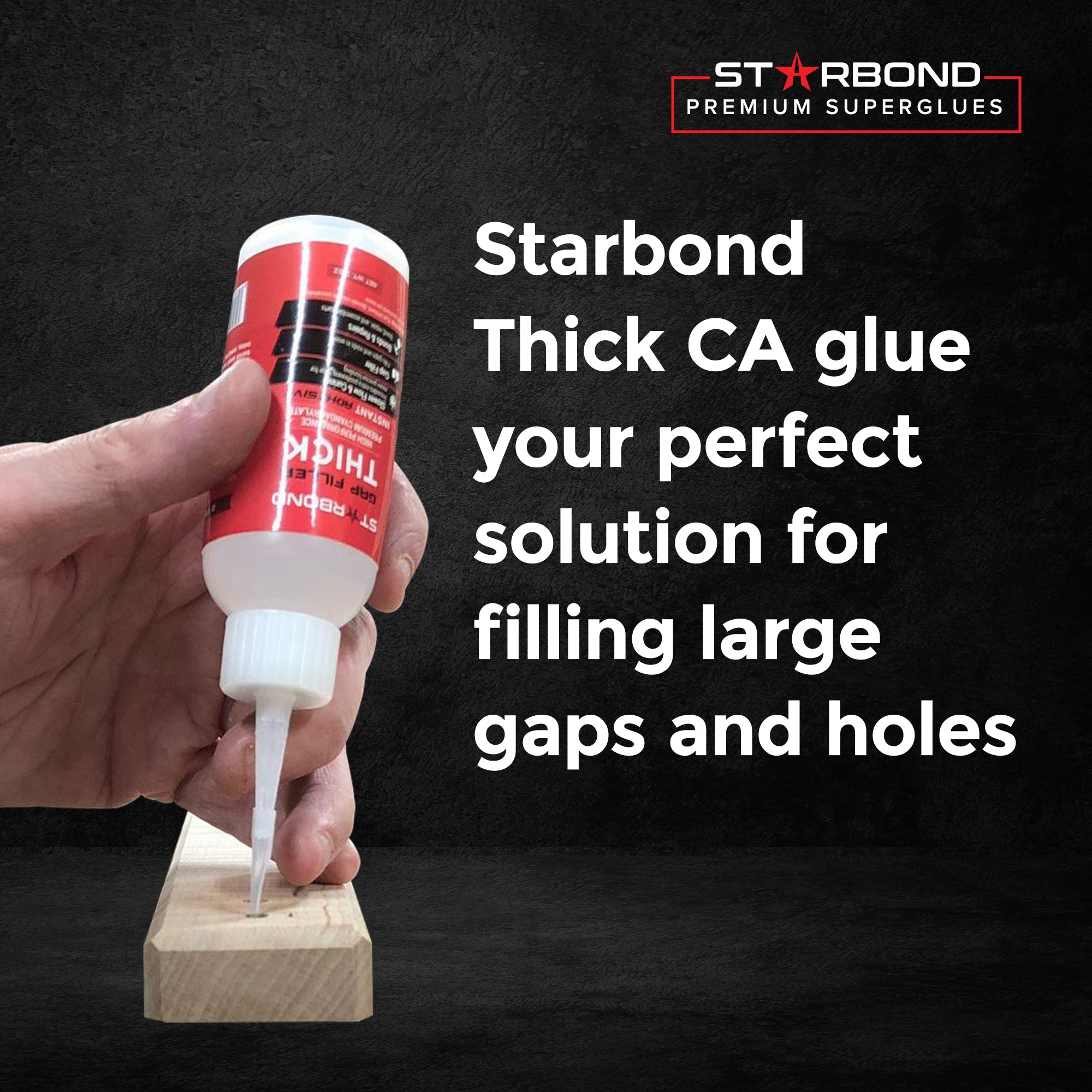 Starbond Black Knot Filler Medium Thick CA Glue